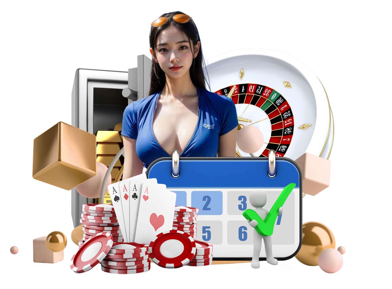 Layar kontrol permainan Fa Cai Shen Deluxe dengan tombol taruhan dan putar